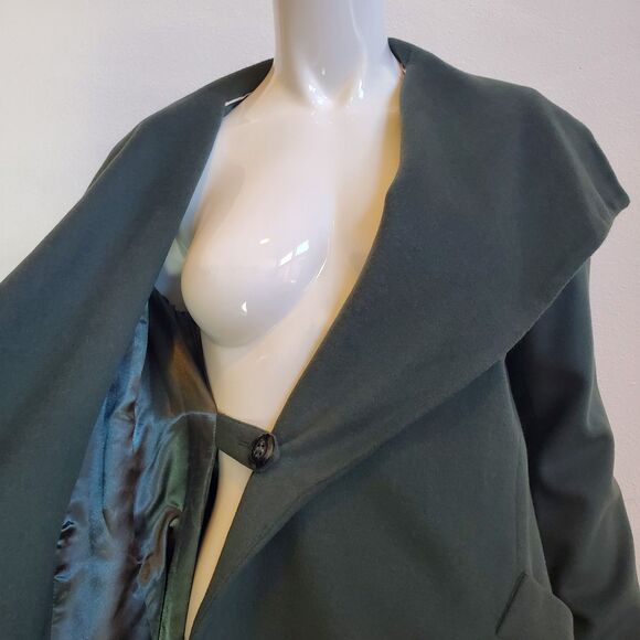 The Limited Green Wool Wrap Coat - Picture 9 of 12
